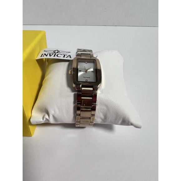 New Invicta Rose Gold Rectangular Watch – Sleek, Sophisticated & Timeles main image 6